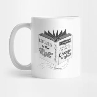 'Education Is The Most Powerful Weapon' Education Shirt Mug